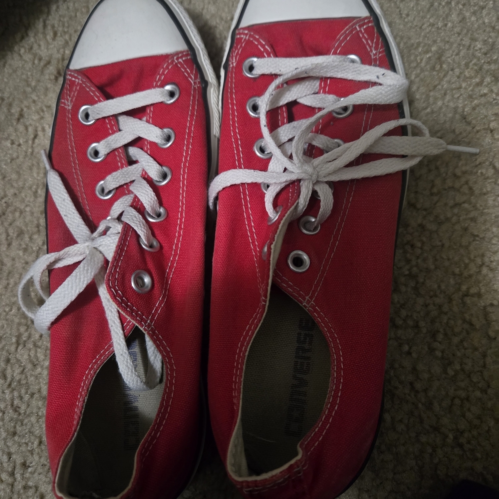 Converse Red Canvas Sneakers